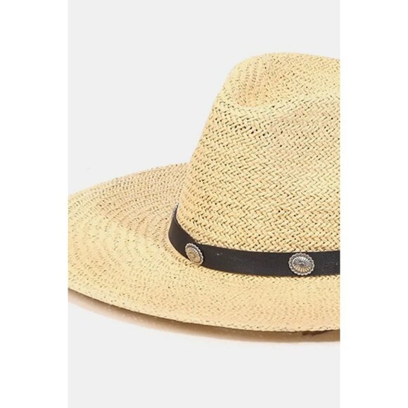 Fame Belt Strap Straw Hat - Picture 2 of 3